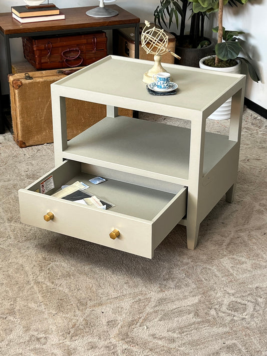 Modern Textured Gray End Table