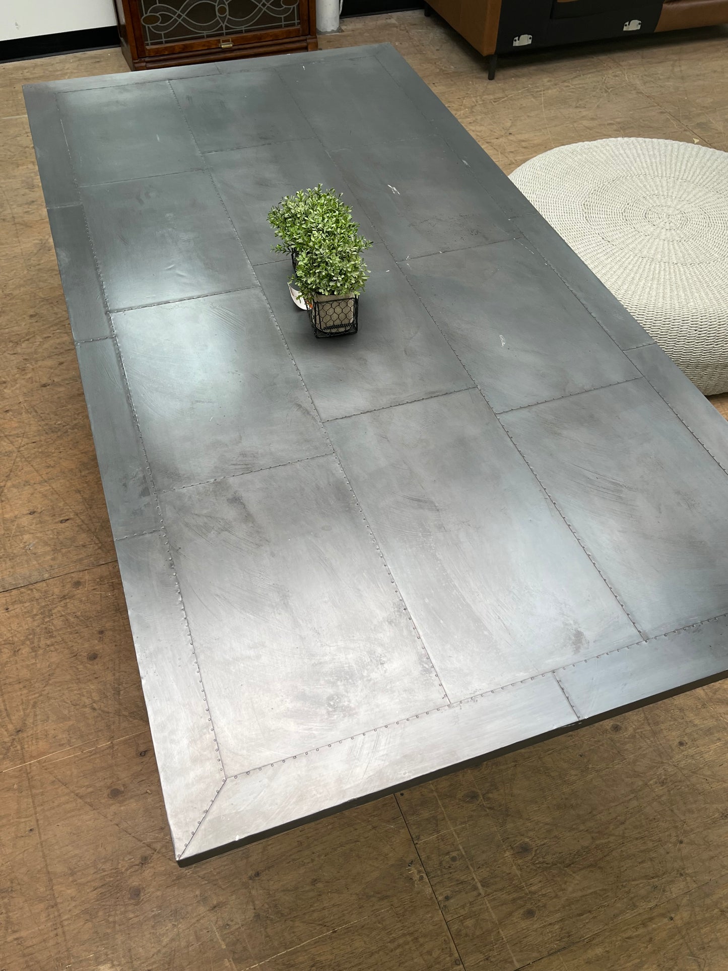 Farmhouse Style Metal 60" Dining Table