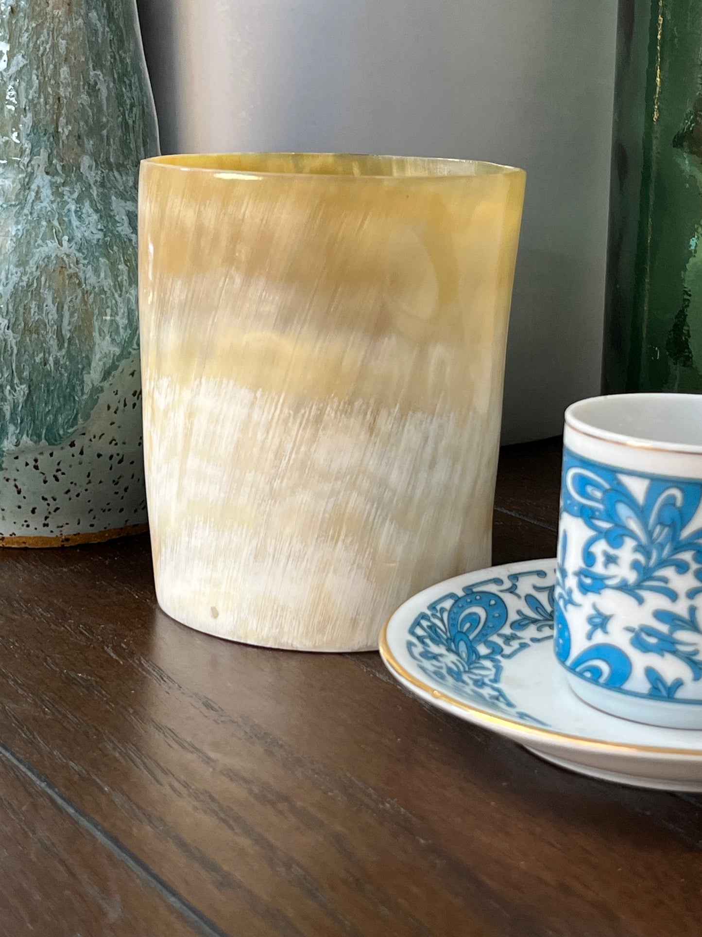 Water Buffalo Horn Vase For Plants