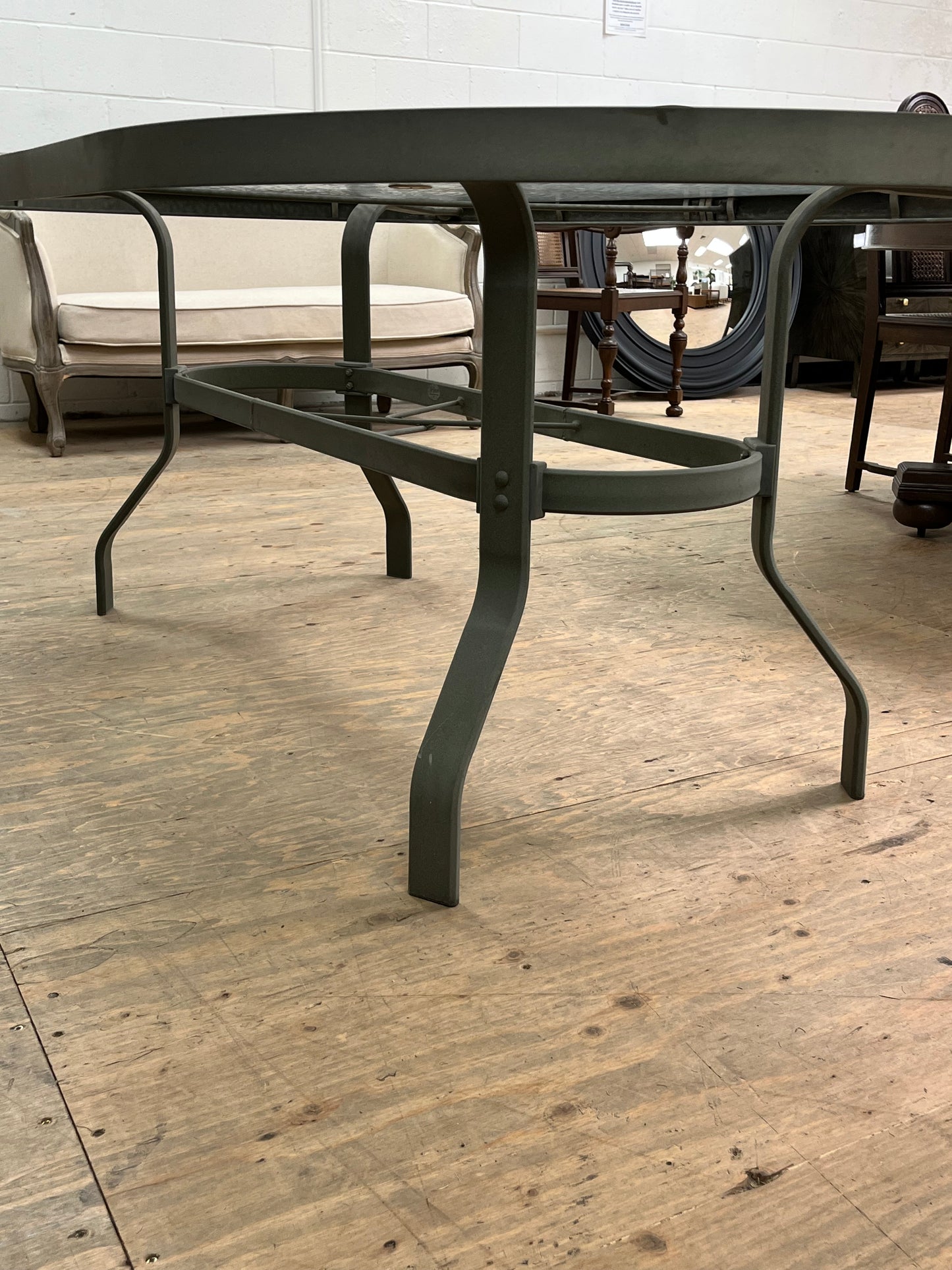 Outdoor Glass Oval Patio Table