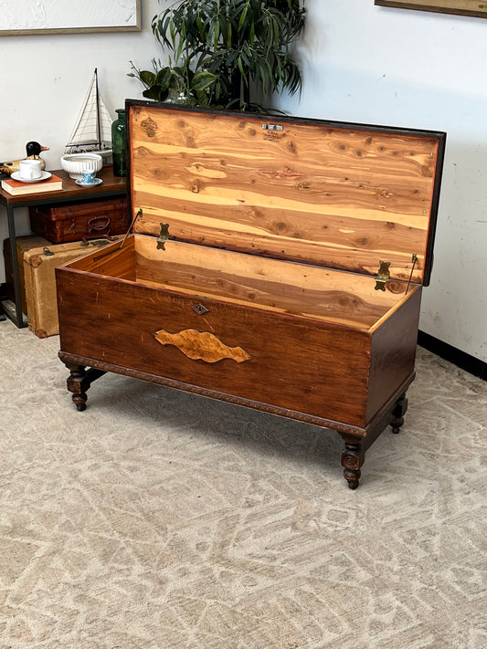 Antique E.R. Co Cedar Lined Hope Chest