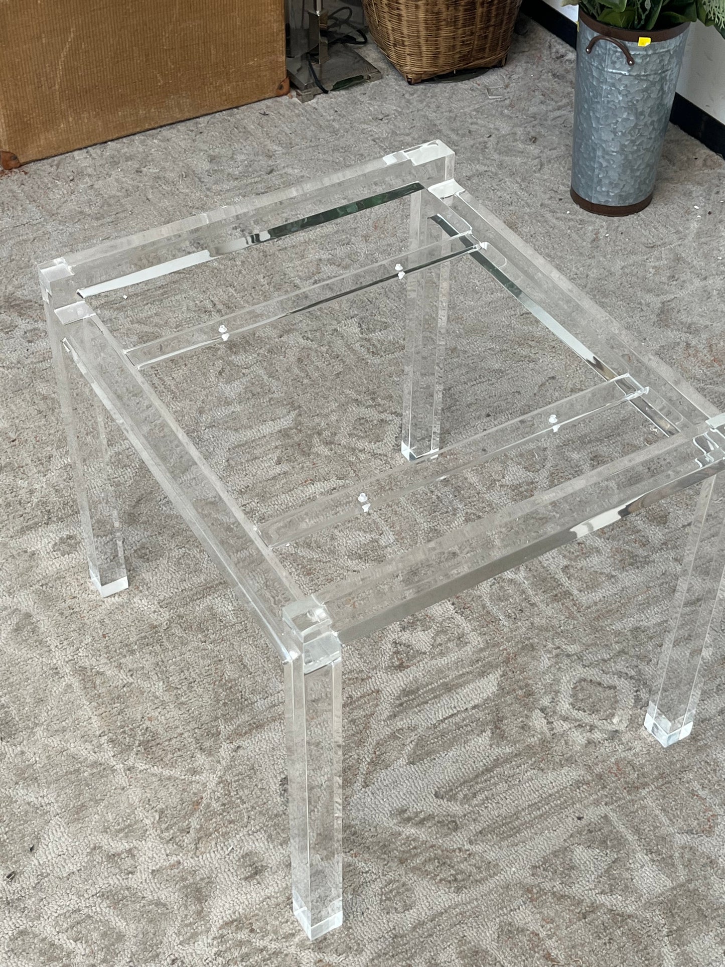 Acrylic Clear Nightstand - Missing Tray