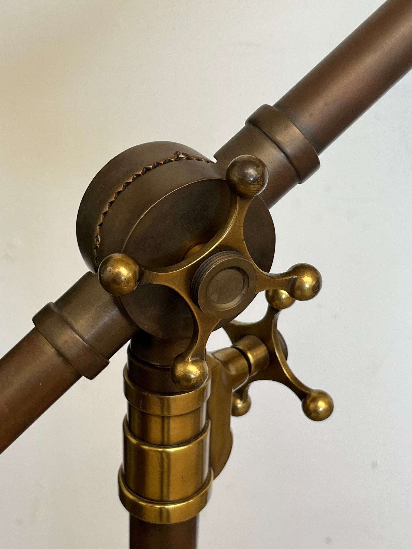 Leviton Mid Century Brass Dome Floor Lamp