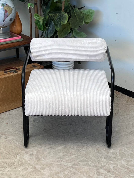 Corduroy Metal Frame Accent Chair