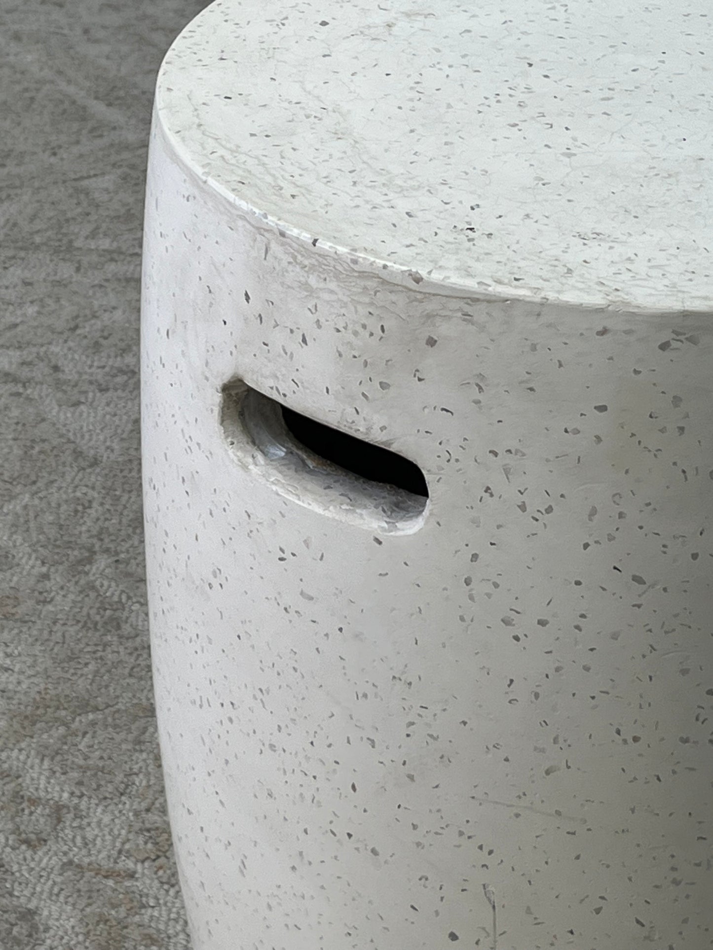 Modern Speckled Stone Side Table