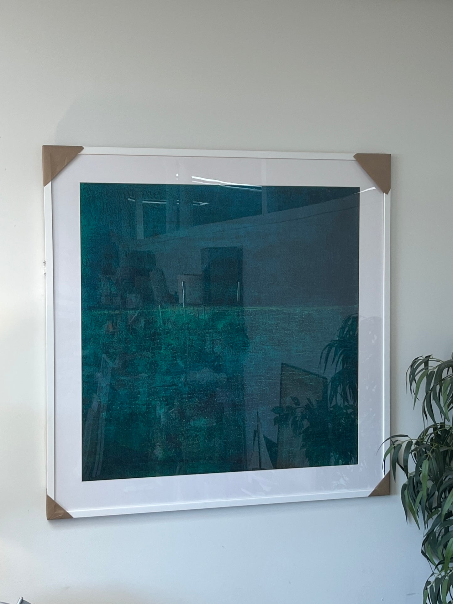 Jodi Fuchs Abstract Art 40.5" x 41.5" Framed Art