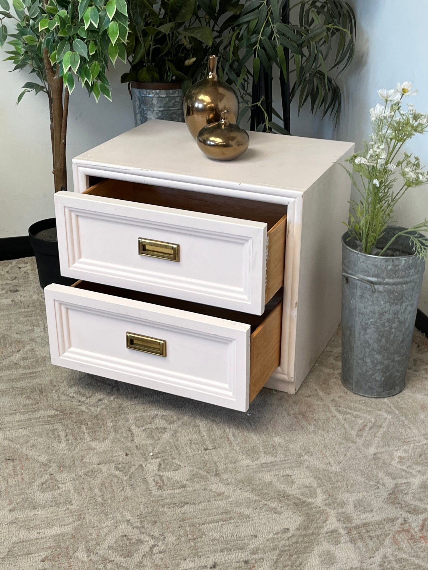 Mid Century Style Pink Nightstands