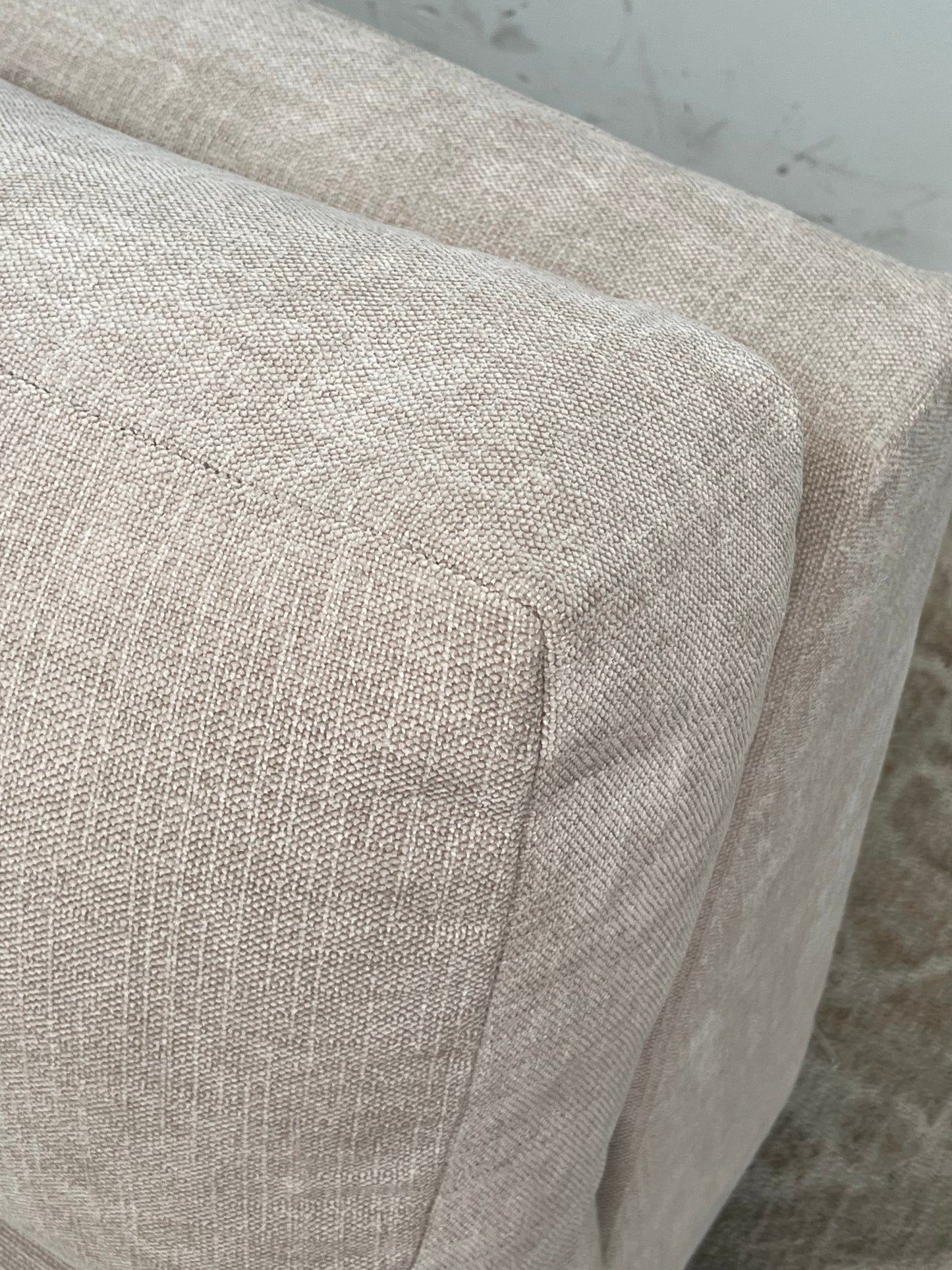 Modern Beige Linen Corner Seat