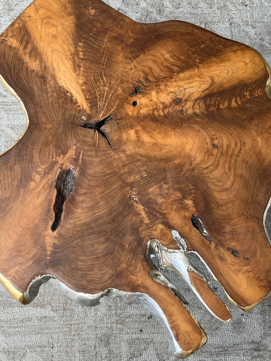 Rustic Style Solid Wood Side Table