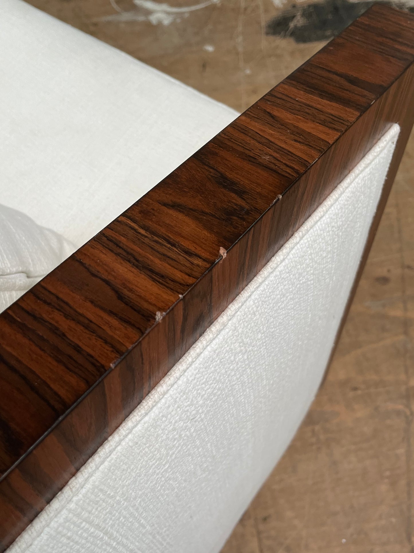 Kreiss Round Back Sofa - Several Stains