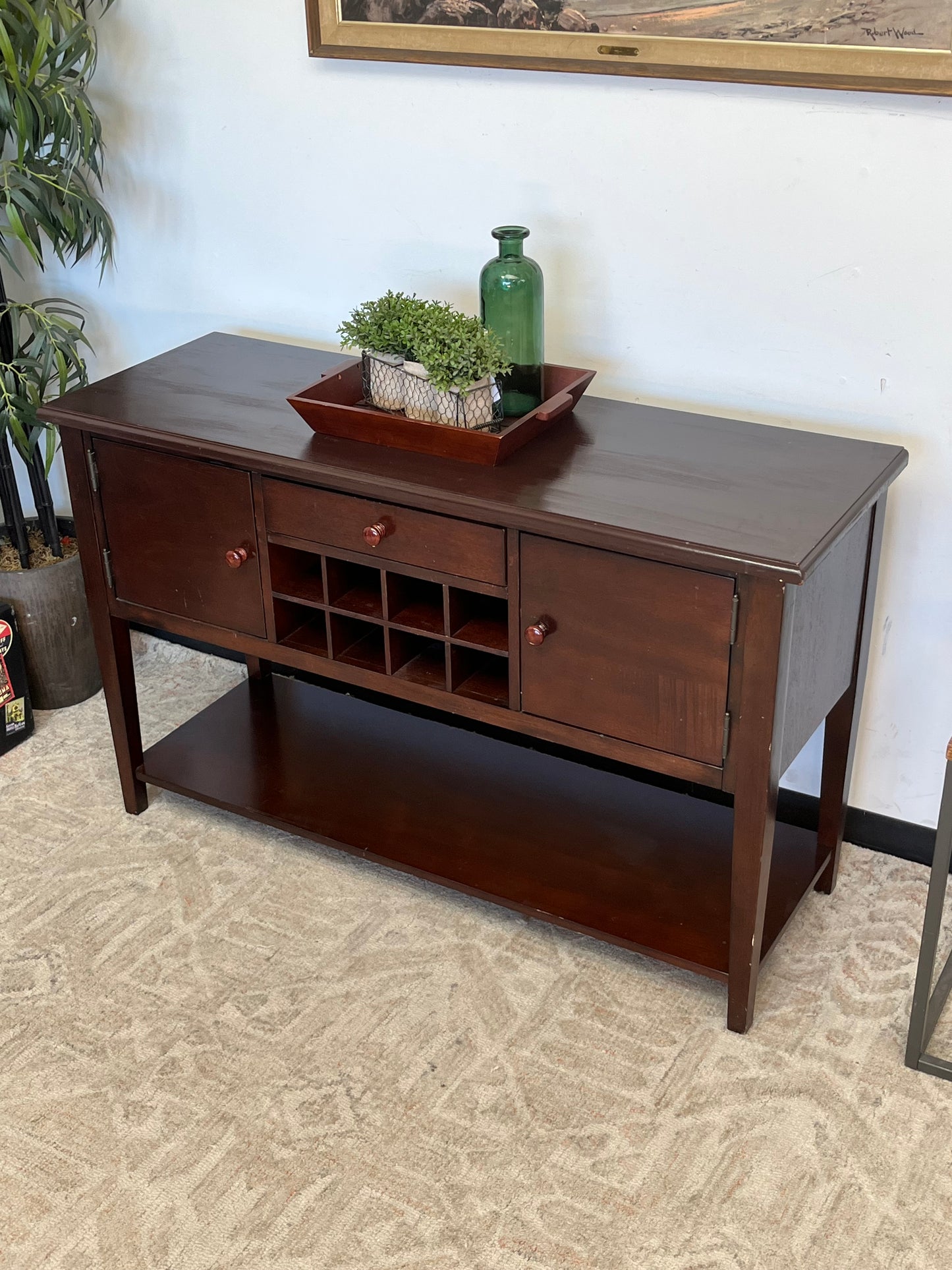 Craftsman Style Buffet w/Wine Rack