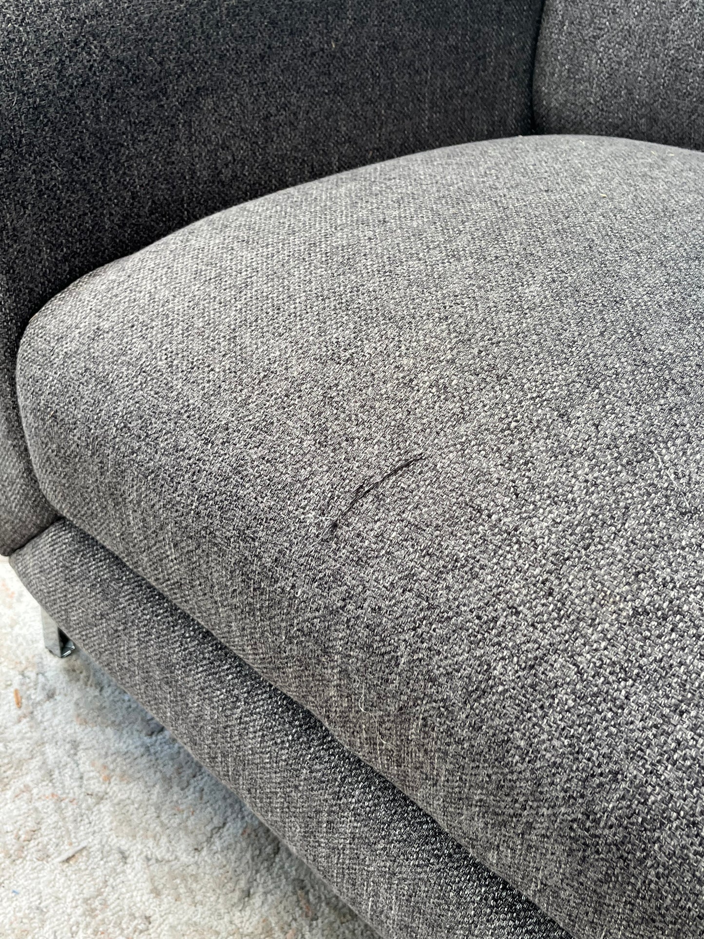 Cort Furniture Venture Grey Woven Loveseat