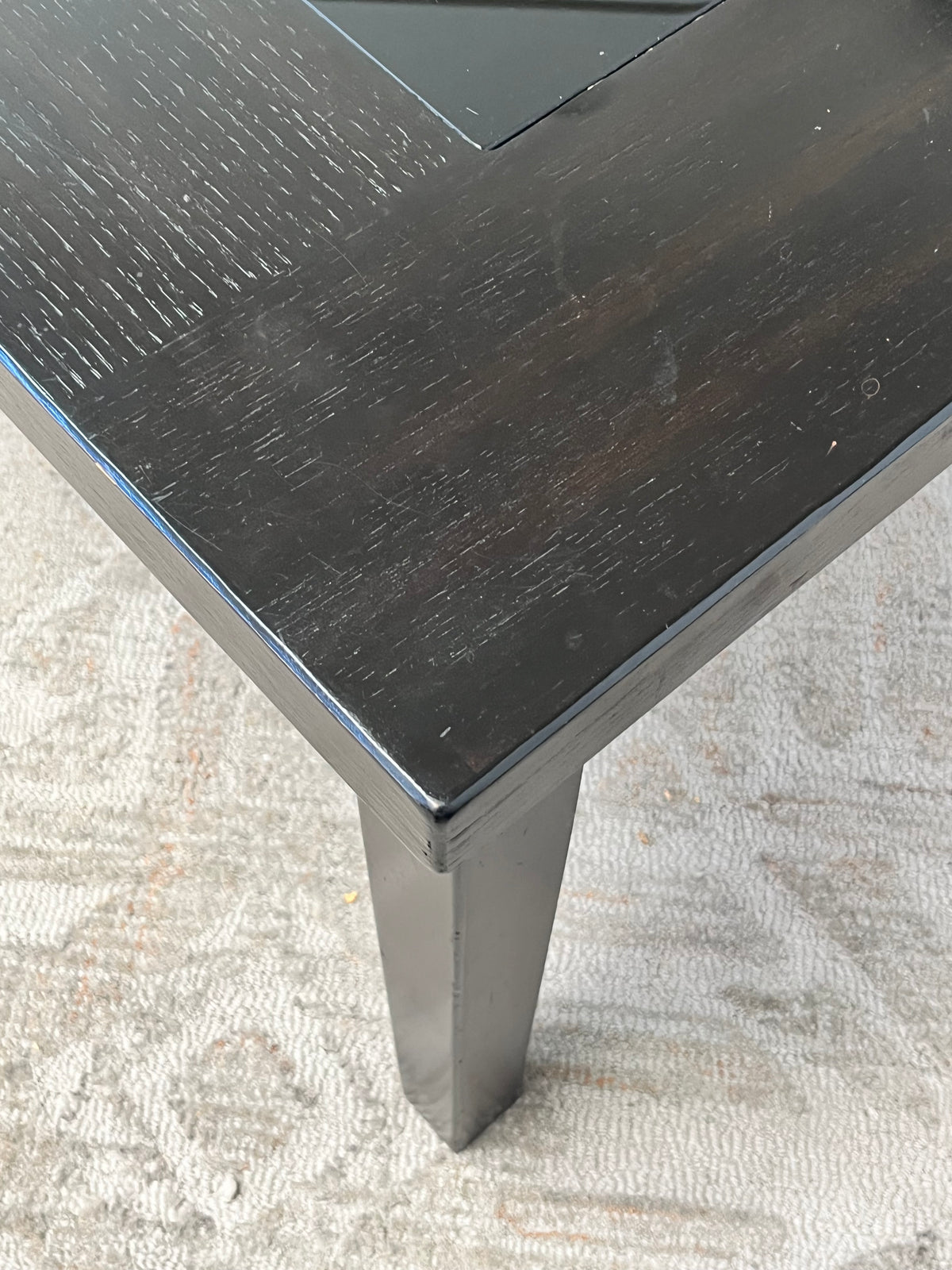 Traditional Style Glasstop Coffee Table