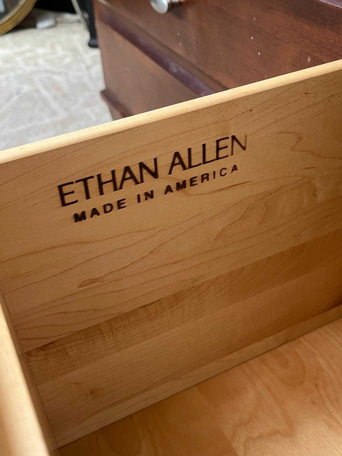 Ethan Allen Style Coffee Table With 2-Drawers
