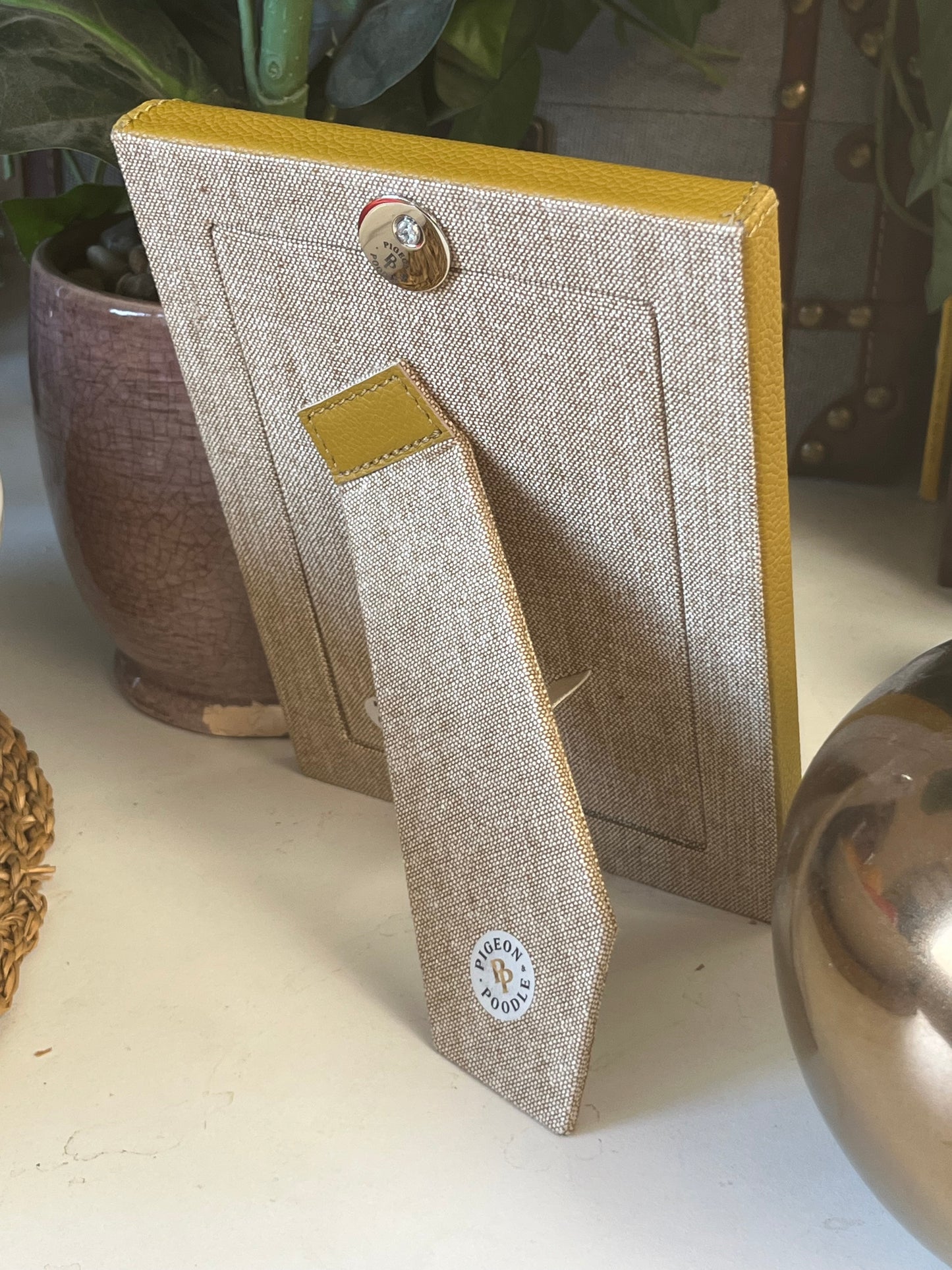 Modern Mustard Leather 6" x 4" Picture Frame