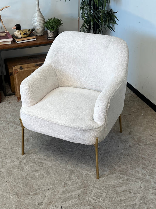 Modern Fuzzy High-Back Chair