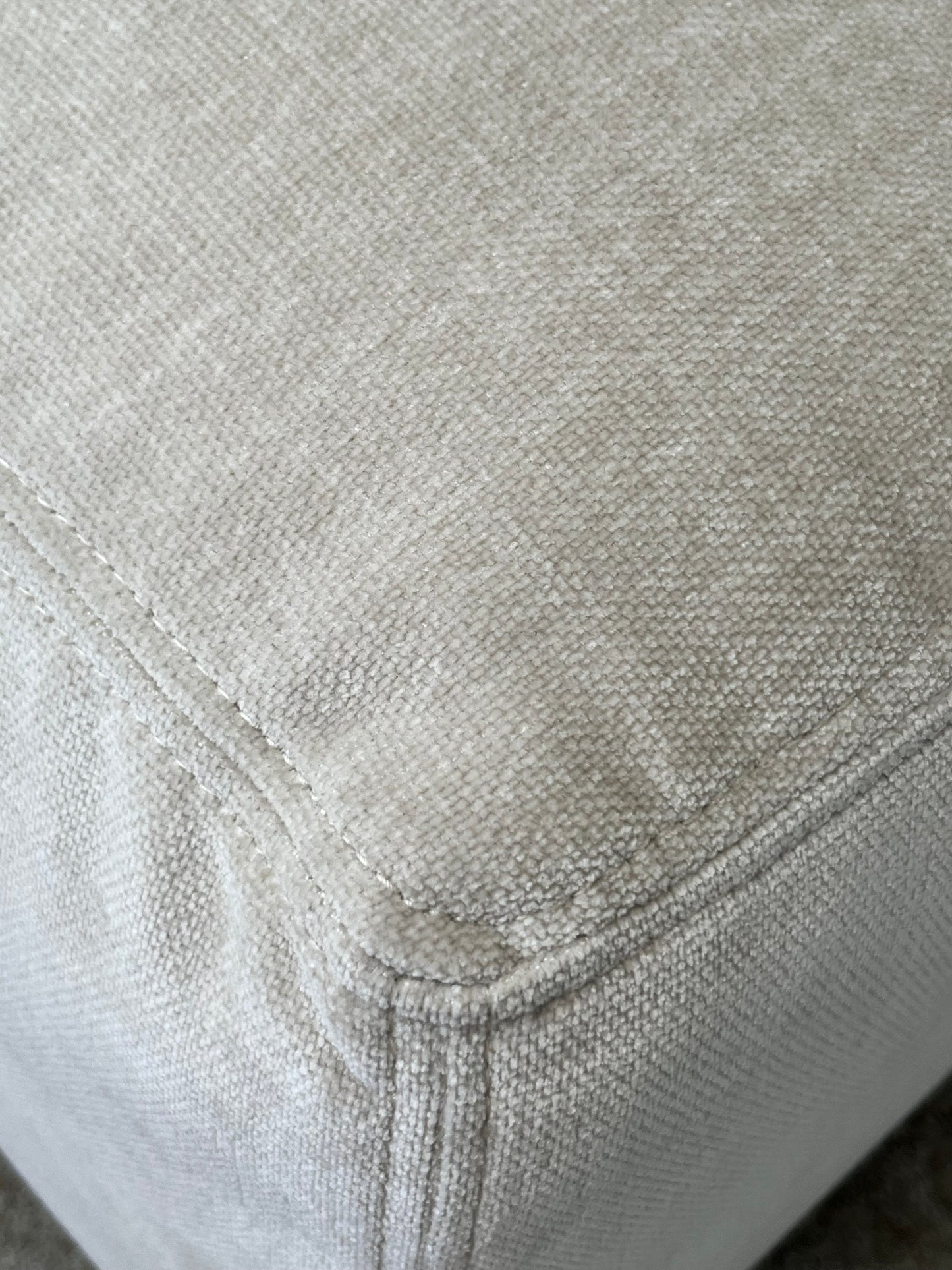 Modern 34" Linen Ottoman