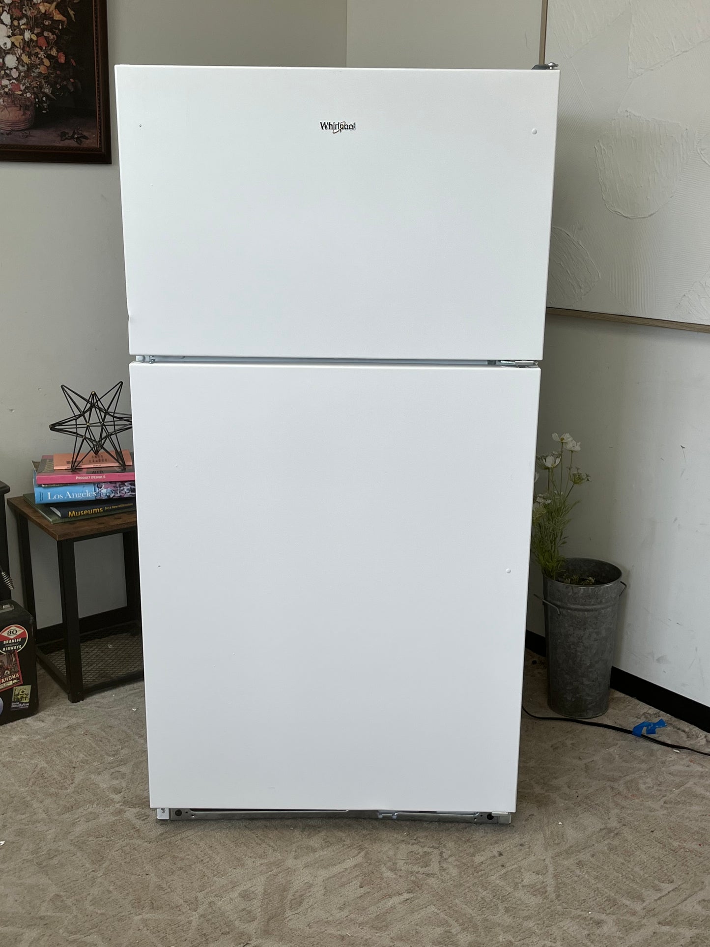 Whirlpool 20 Cu.ft White Top Freezer Refrigerator - Dented