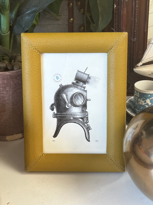 Modern Mustard Leather 6" x 4" Picture Frame