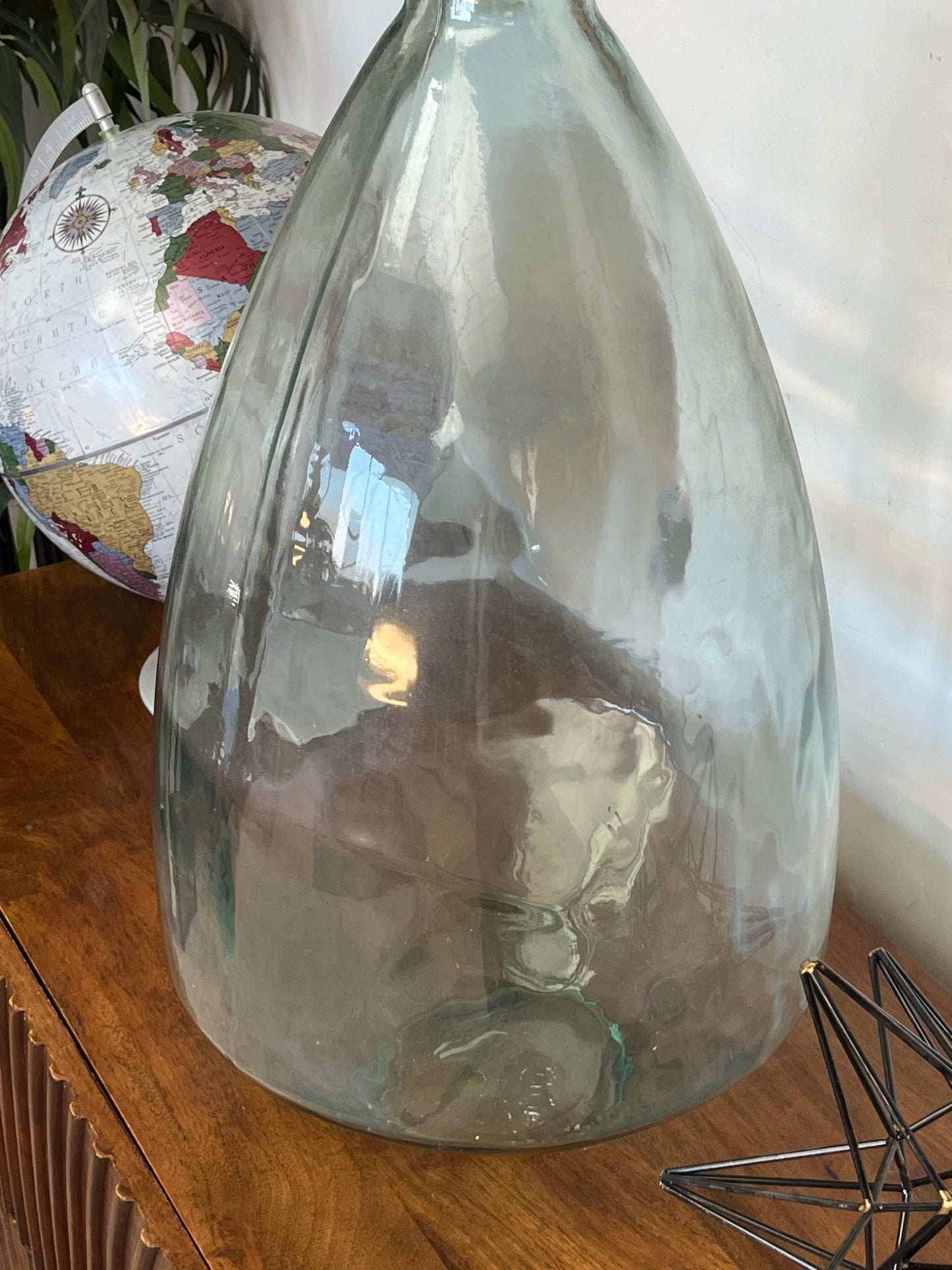 Oval Shaped Glass Vase