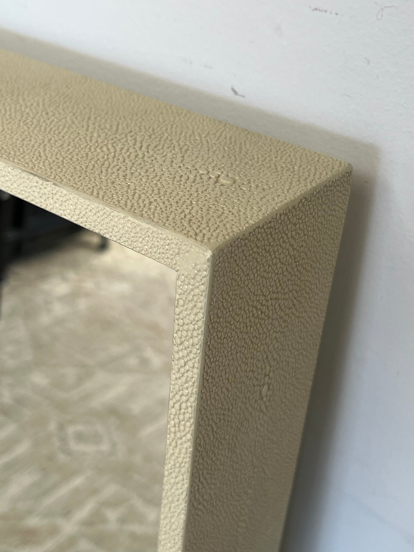 Faux Shagreen Hanging Wall Mirrors