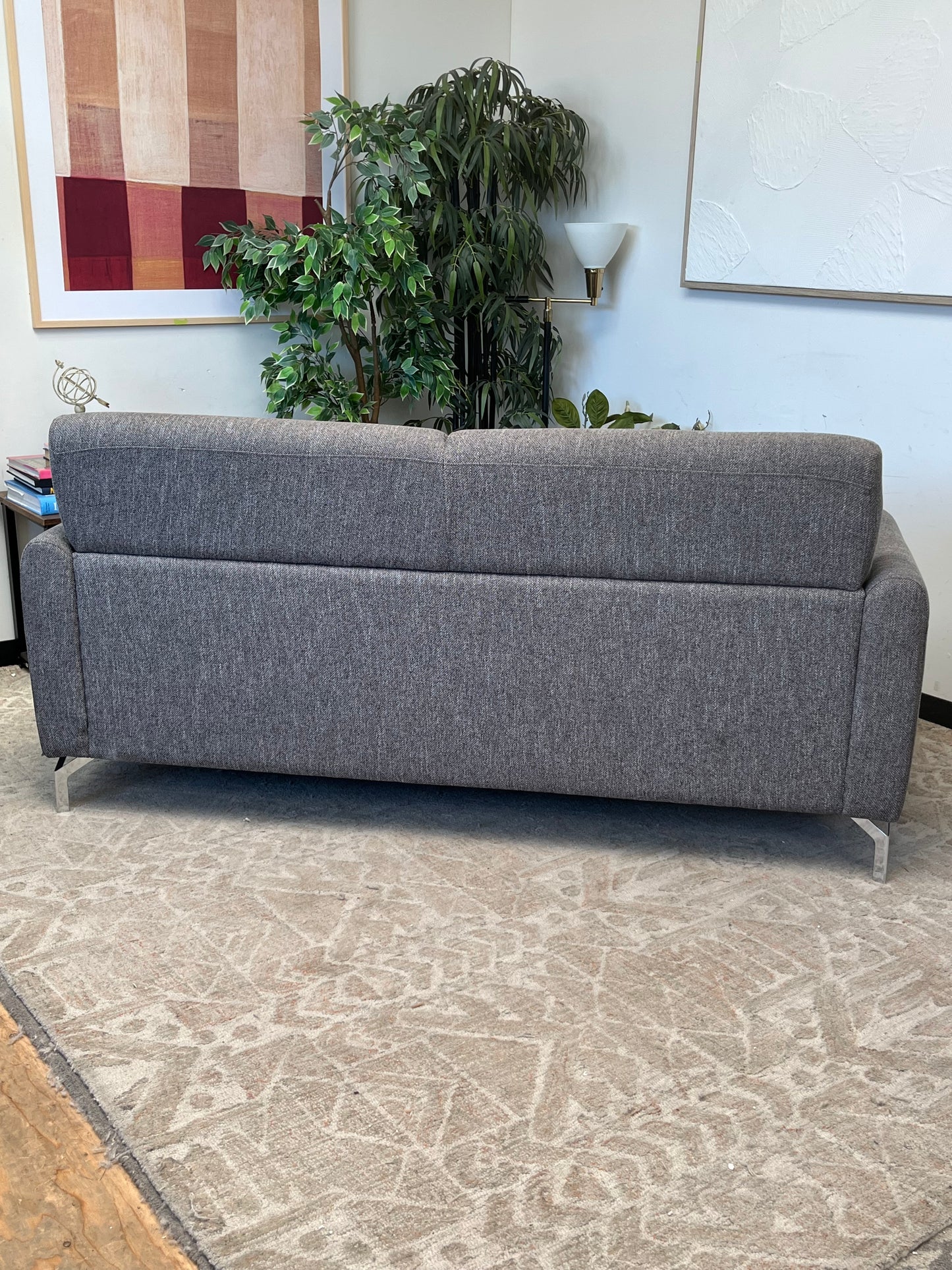 Cort Furniture Venture Grey Woven Loveseat