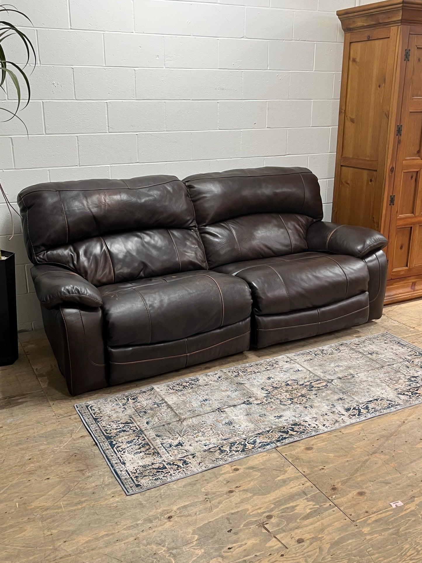 Faux Leather Loveseat Recliner