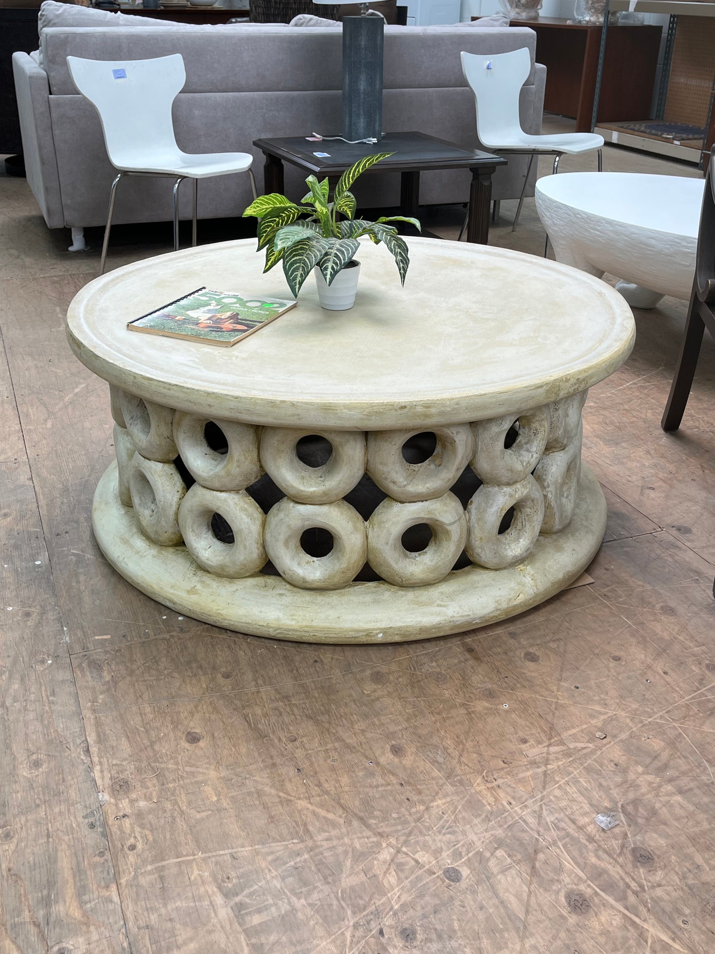 Oval Stone Outdoor Patio Table