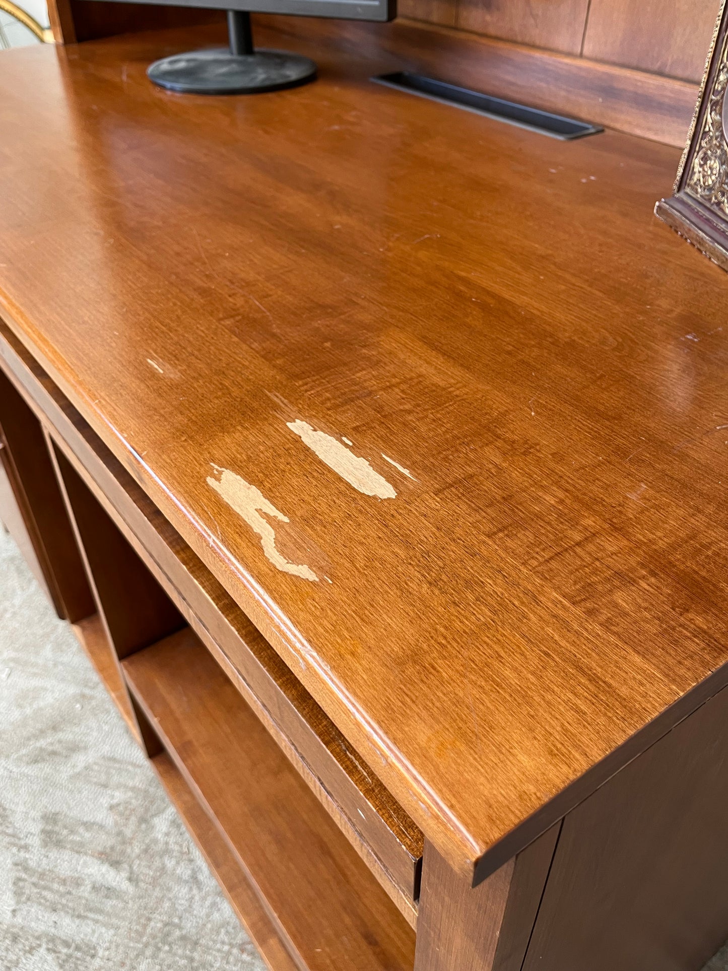 Ethan Allen Computer Desk With Hutch