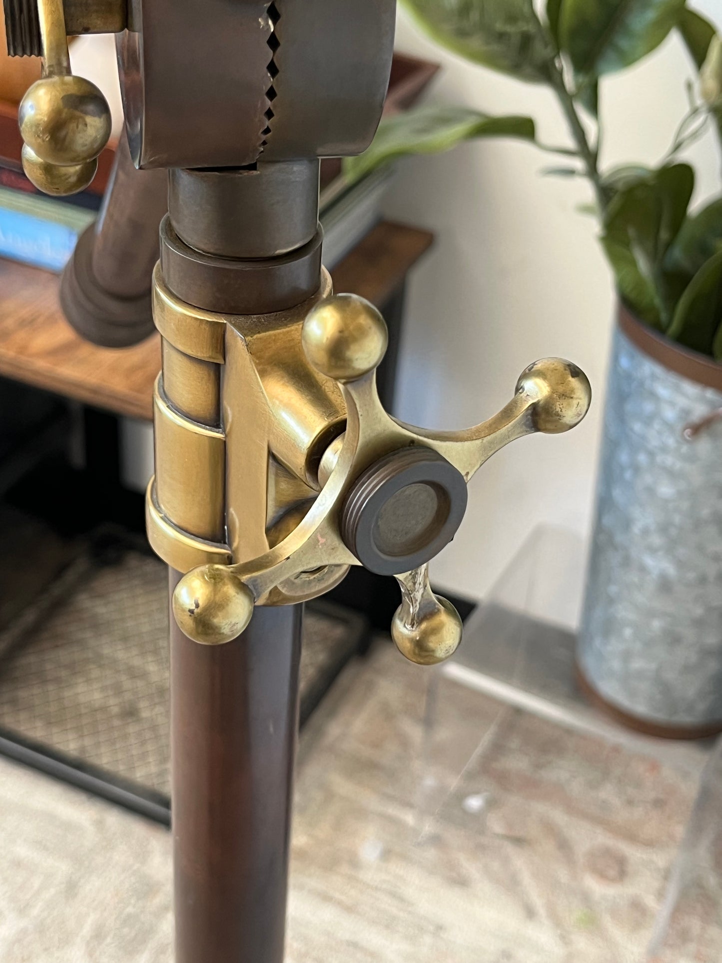 Leviton Mid Century Brass Dome Floor Lamp