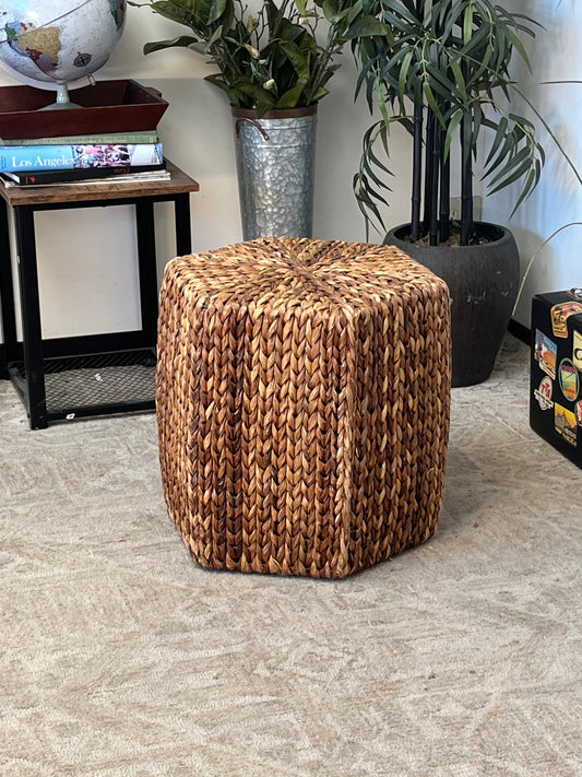Wicker Rattan Ottoman
