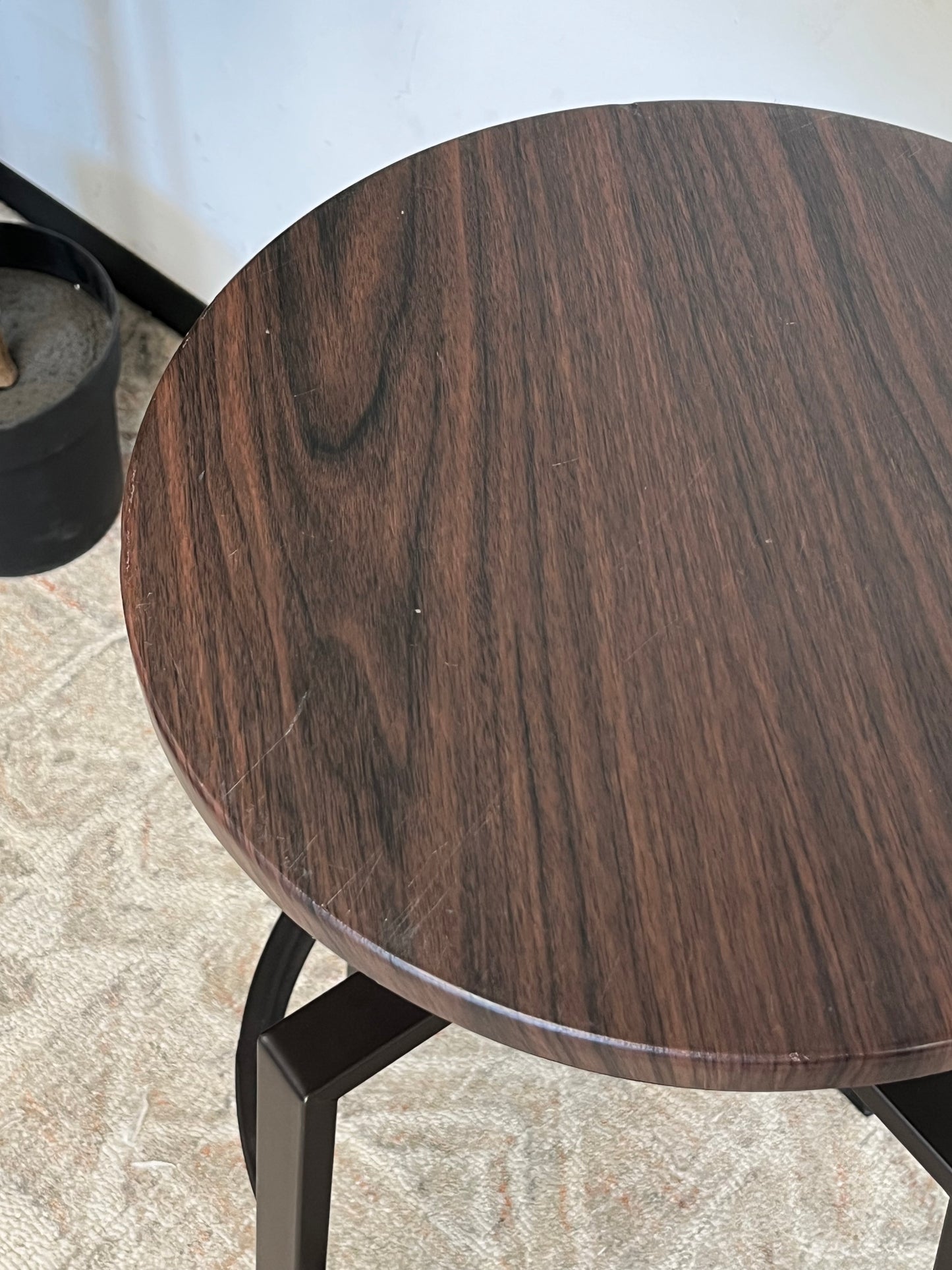 Industrial Style Metal Swivel Stool