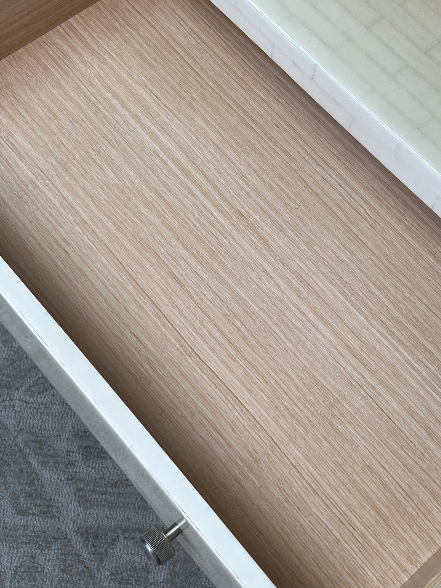 Modern Beige Resin Nightstand