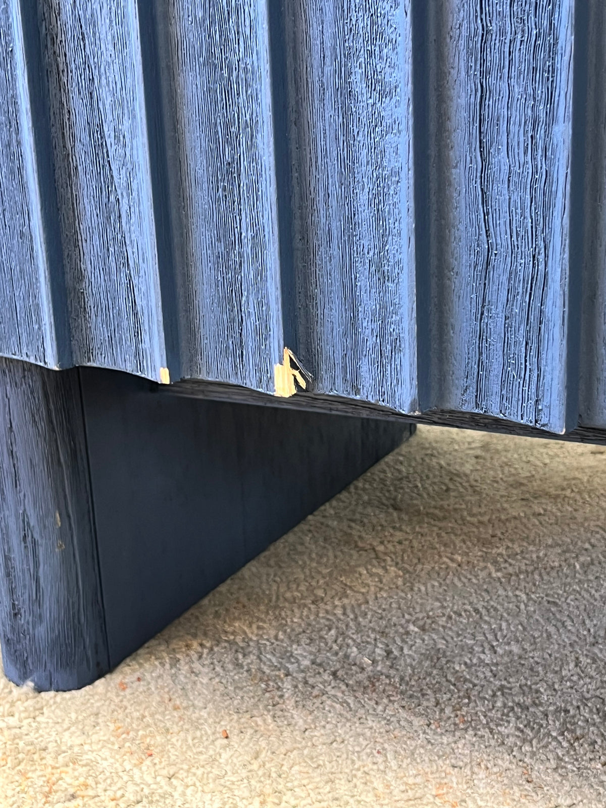 Mid Century Style Fluted Bar Cabinet