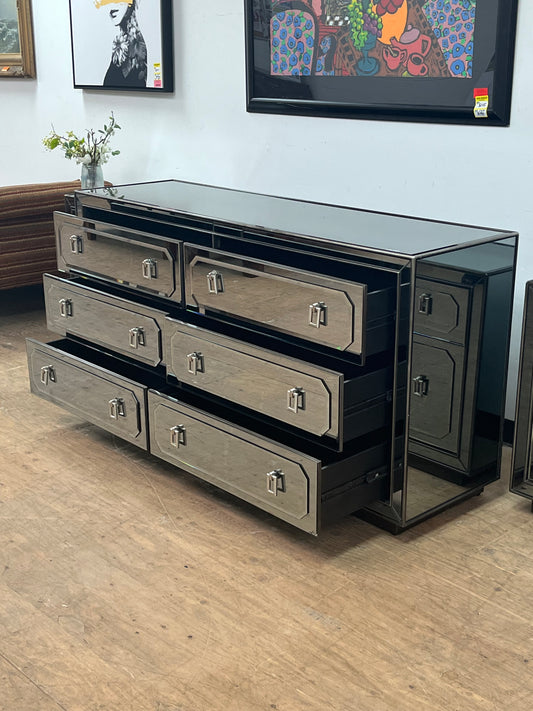Z Gallerie Mirrored 6 Drawer Dresser
