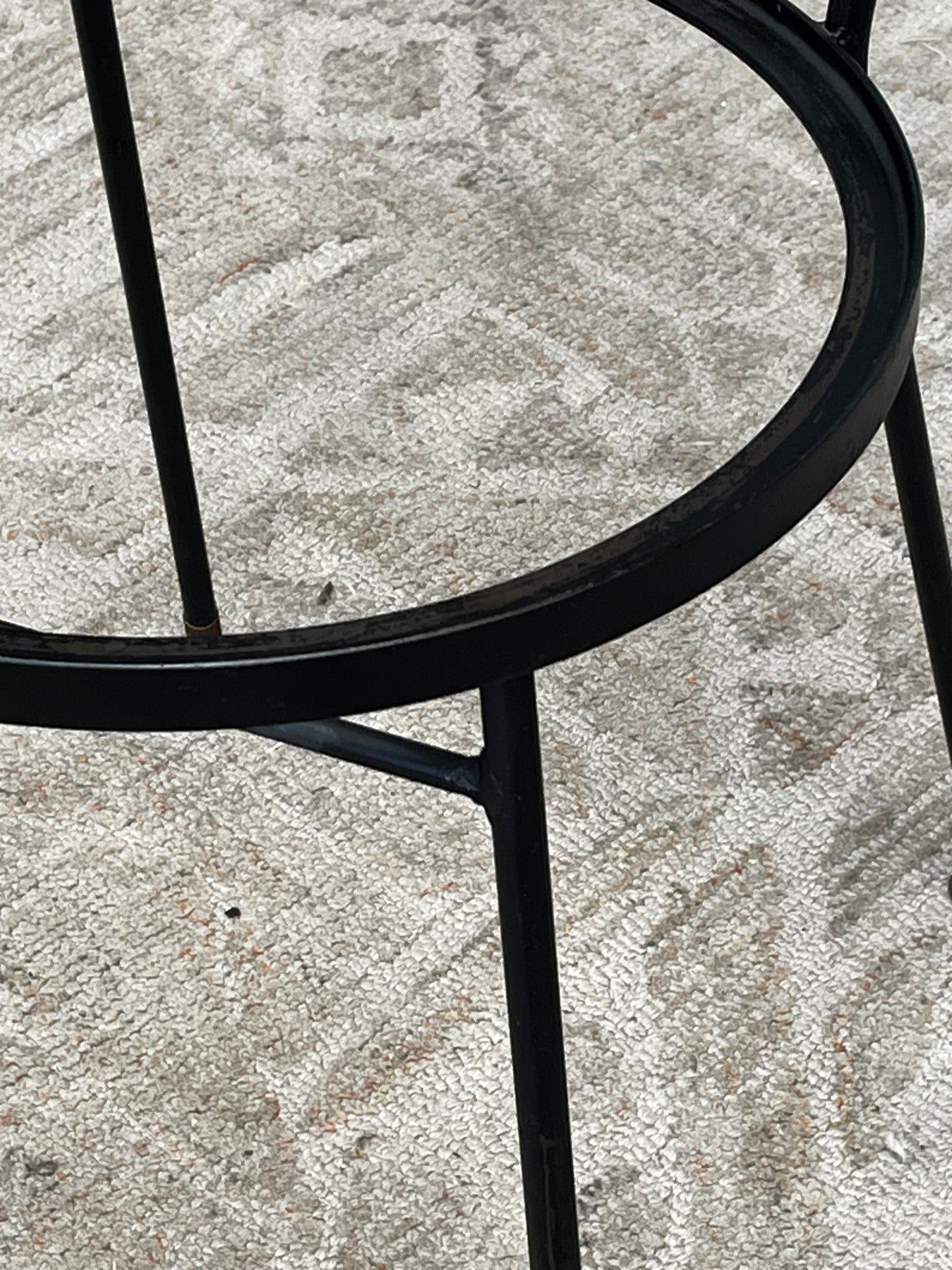 Vintage Black Metal Chair - Missing Seat