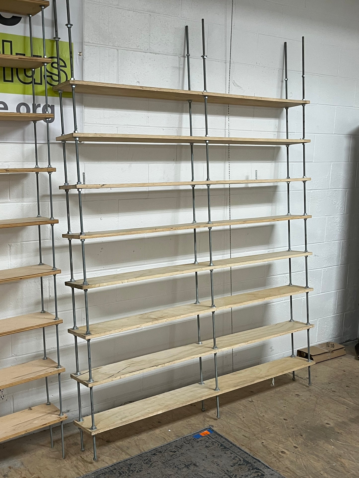 Custom Made 7-Shelf Wooden Bookshelf