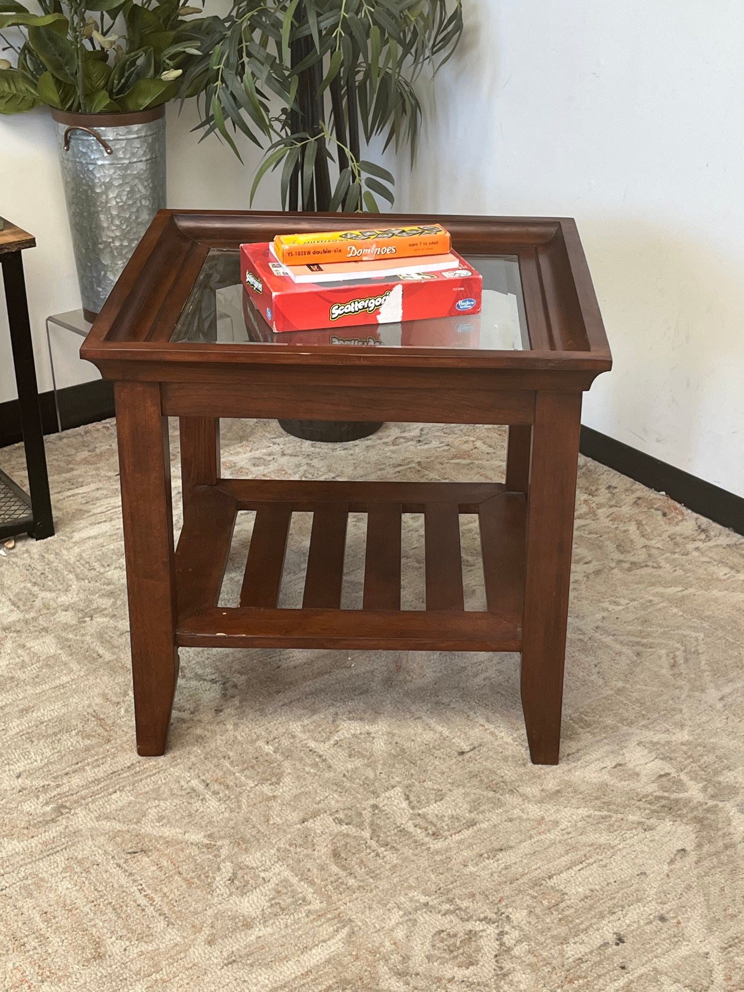 Craftsman Style Glass Nightstand
