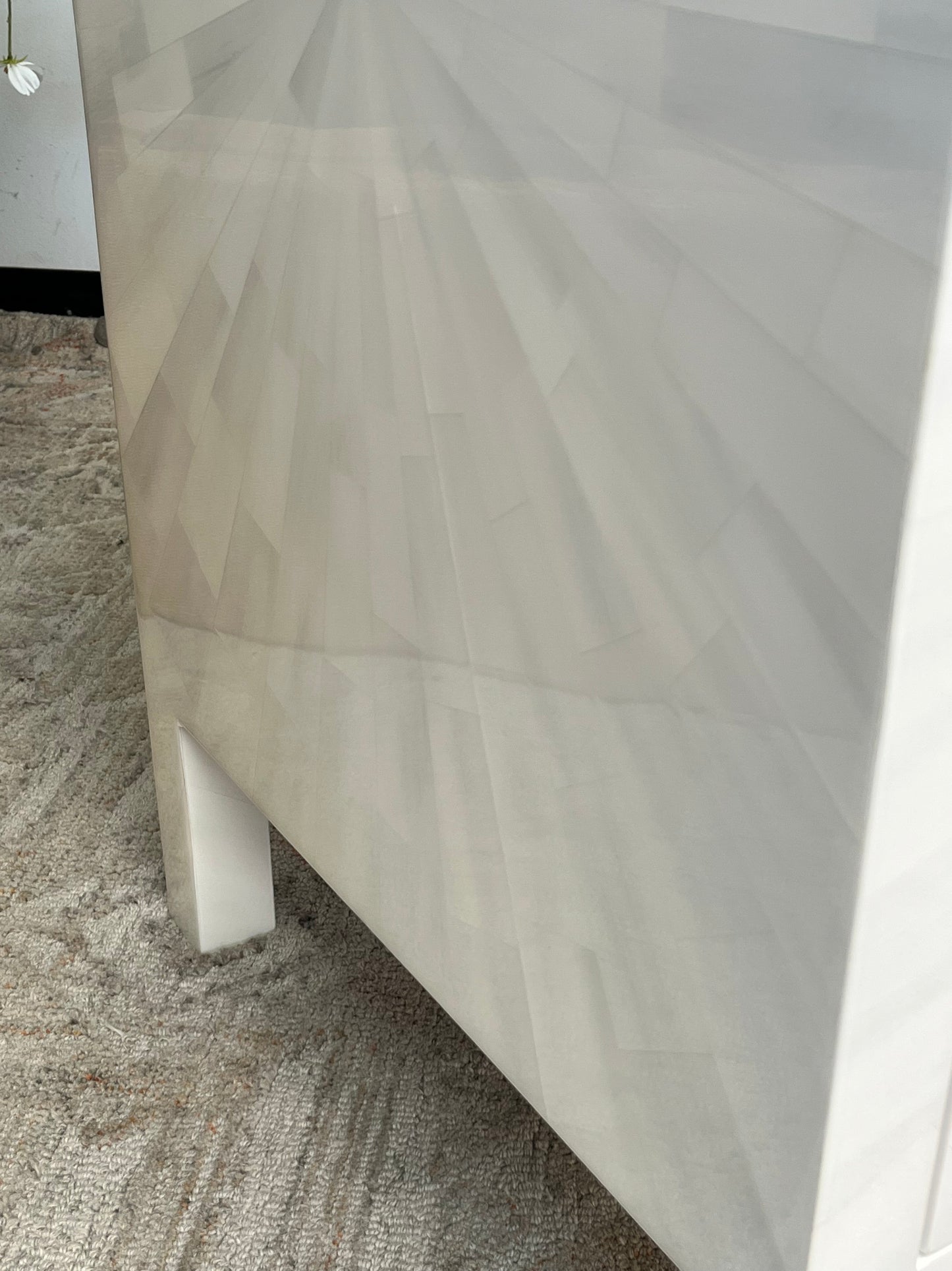 Modern Faux Horn White Dresser