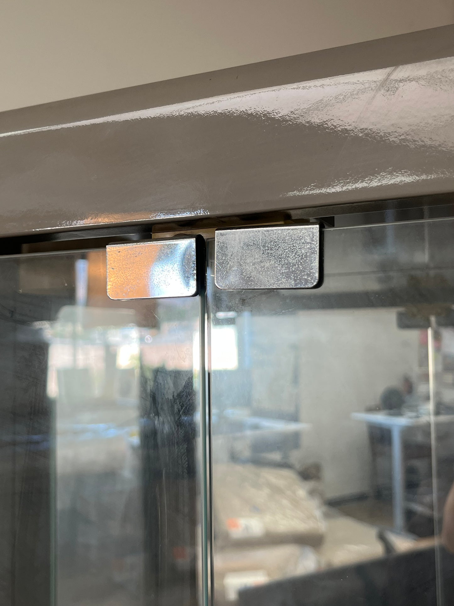 Mod-Style Glass Mirrored Display Cabinet - Missing Glass Shelving