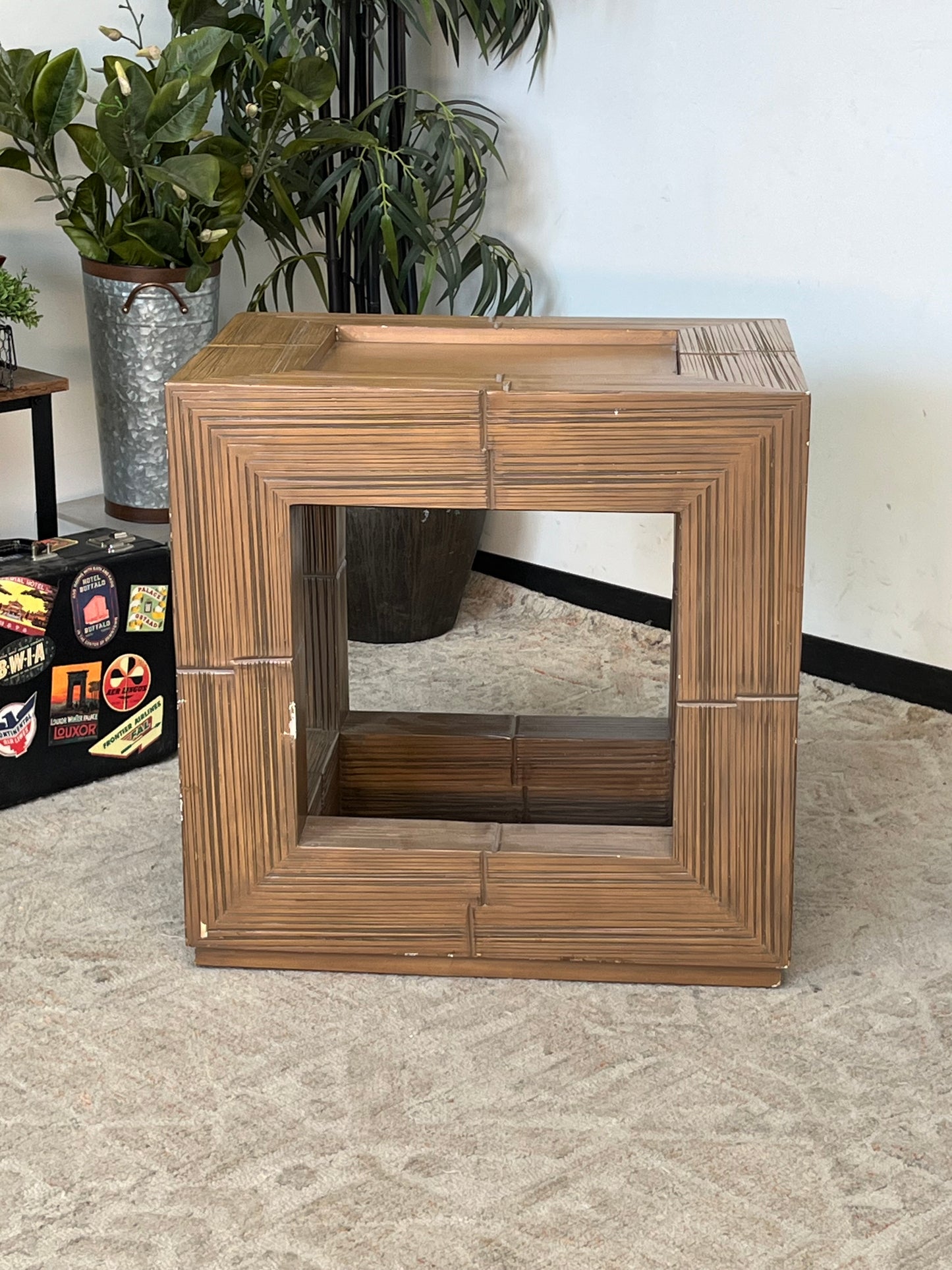 Modern Bamboo End Table