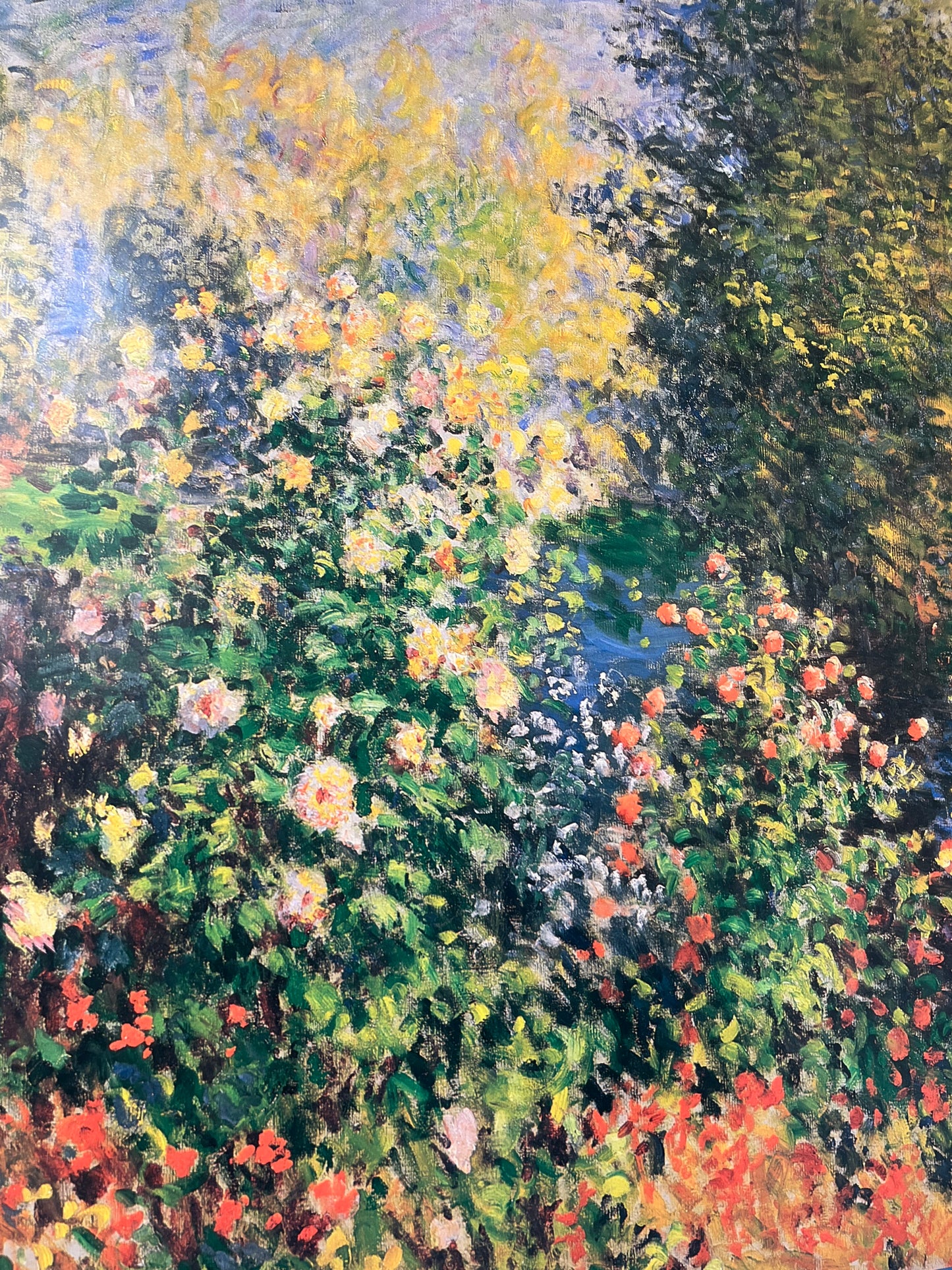 Claude Monet "A Corner in the Garden at Montgeron" Framed Artwork