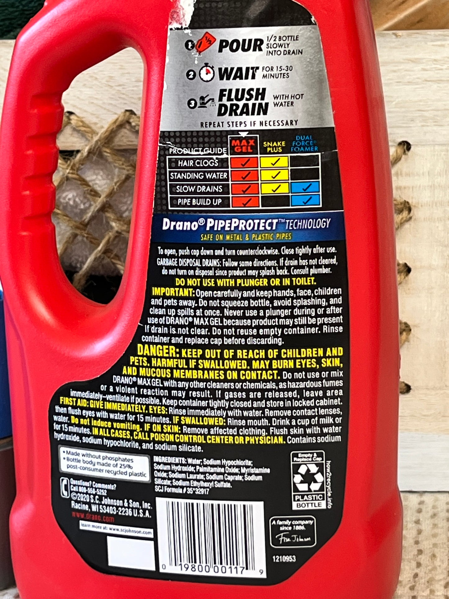 Drano Max Gel 32 fl oz