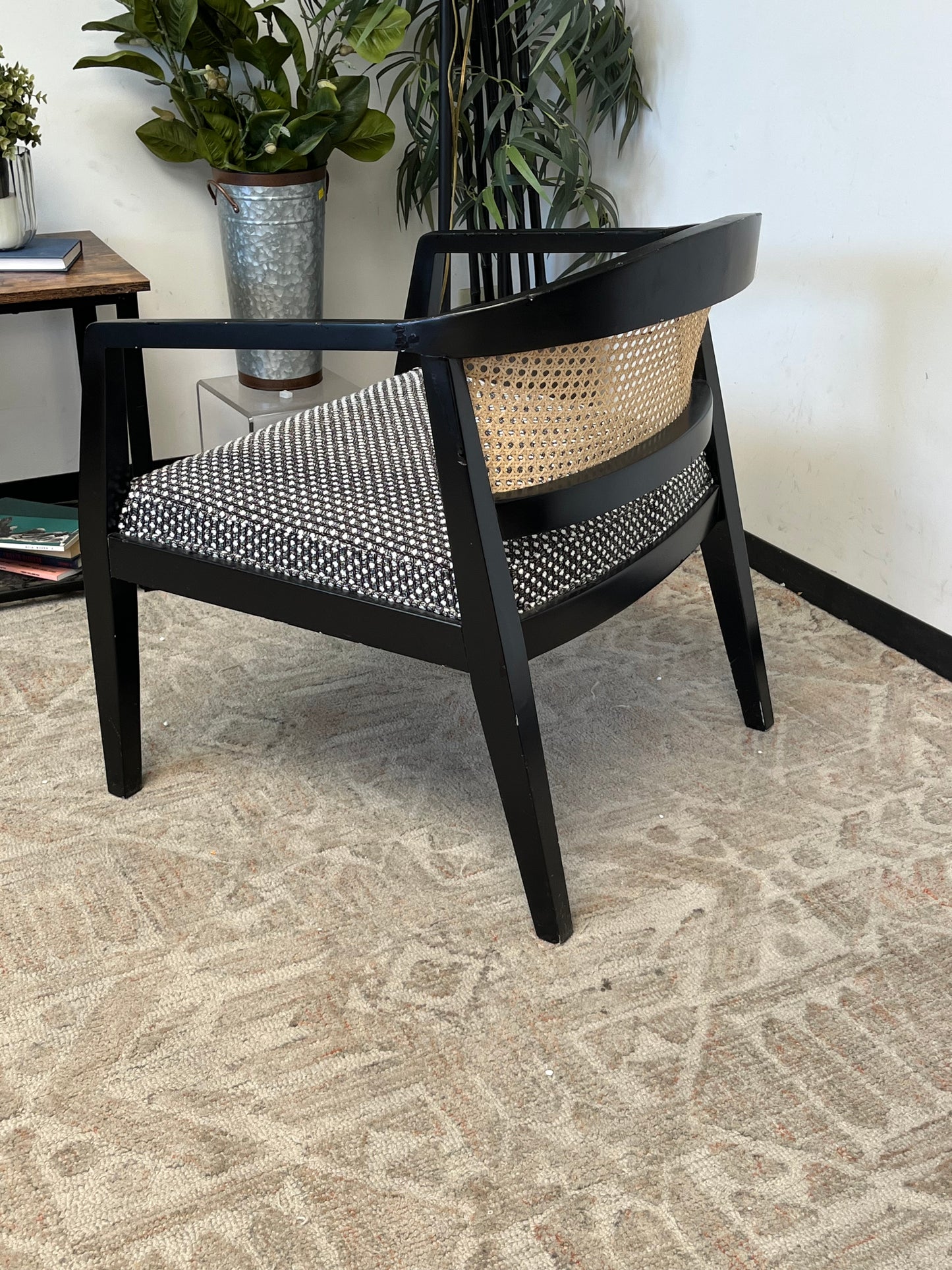 Mid Century Style Rattan Arm Chair