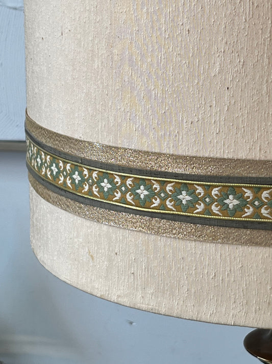 Vintage Green 31" Porcelain Vase Lamp