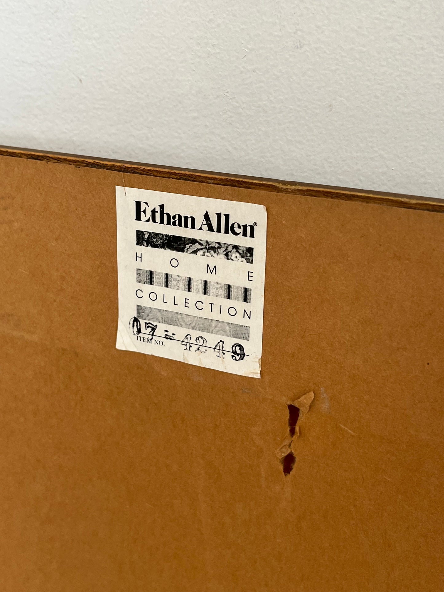 Ethan Allen Octagon Wooden Frame Mirror