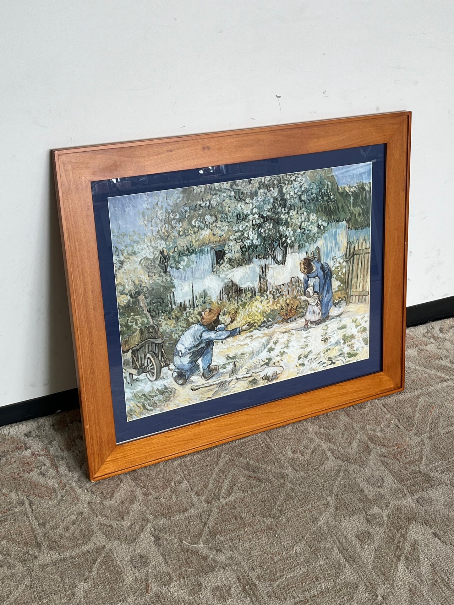 Vincent Van Gogh "First Steps, After Millet" Framed Artwork