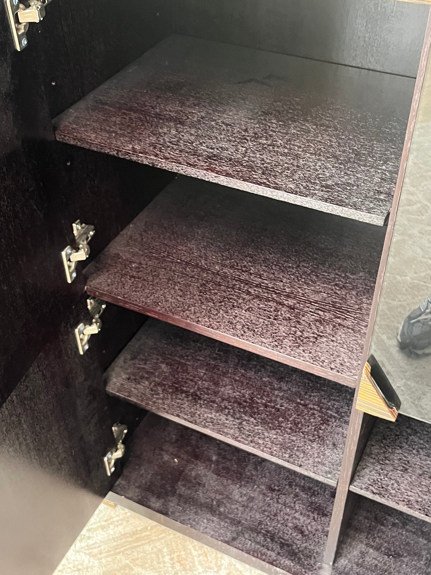 Modern Black Lacquer Chest of Drawers
