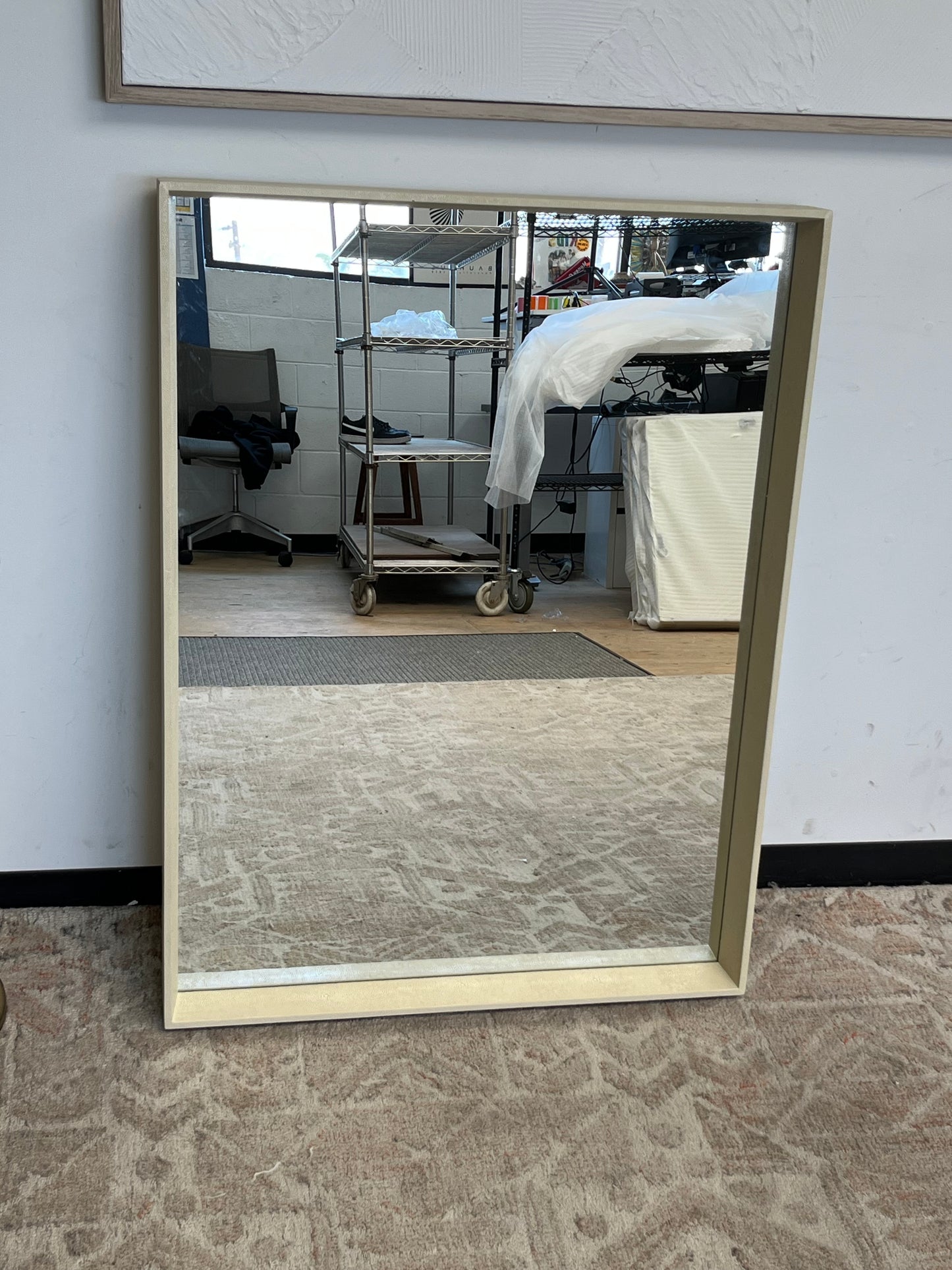 Faux Shagreen Hanging Wall Mirrors