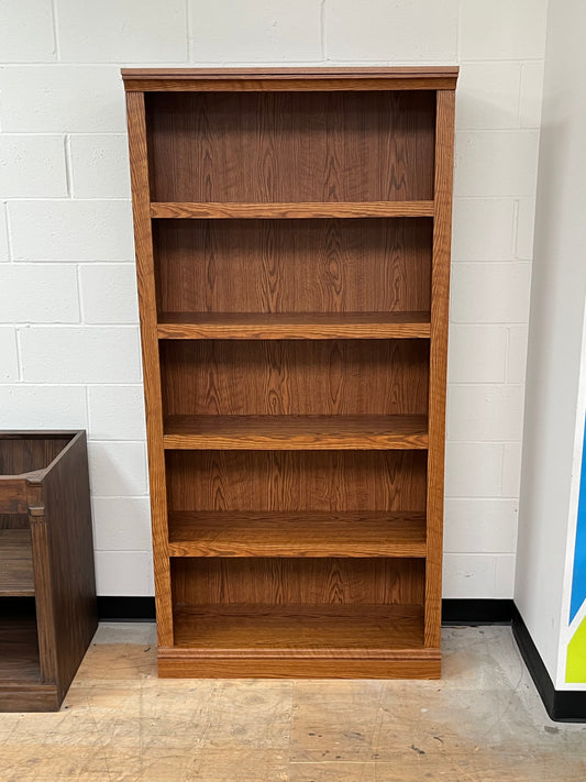 Traditional Style Brown Wooden Bookcase